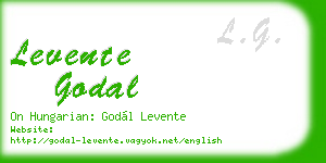levente godal business card